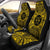 Fiji Car Seat Cover - Fiji Coat Of Arms Polynesian Gold Black Universal Fit Gold - Polynesian Pride