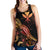 Hawaii Polynesian Women Tank Top - Turtle With Blooming Hibiscus Gold - Polynesian Pride