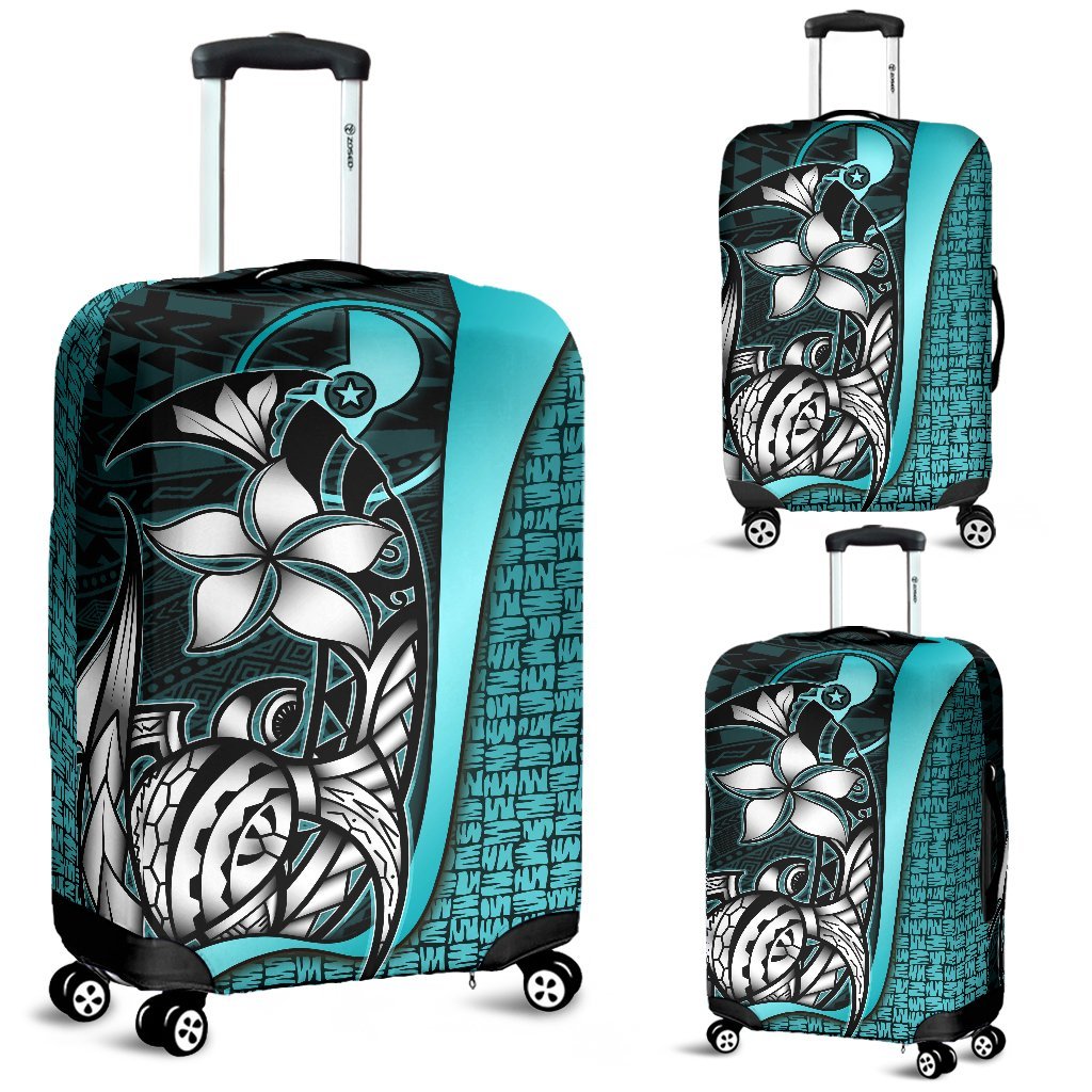 Yap Micronesian Luggage Covers Turquoise - Turtle With Hook Turquoise - Polynesian Pride