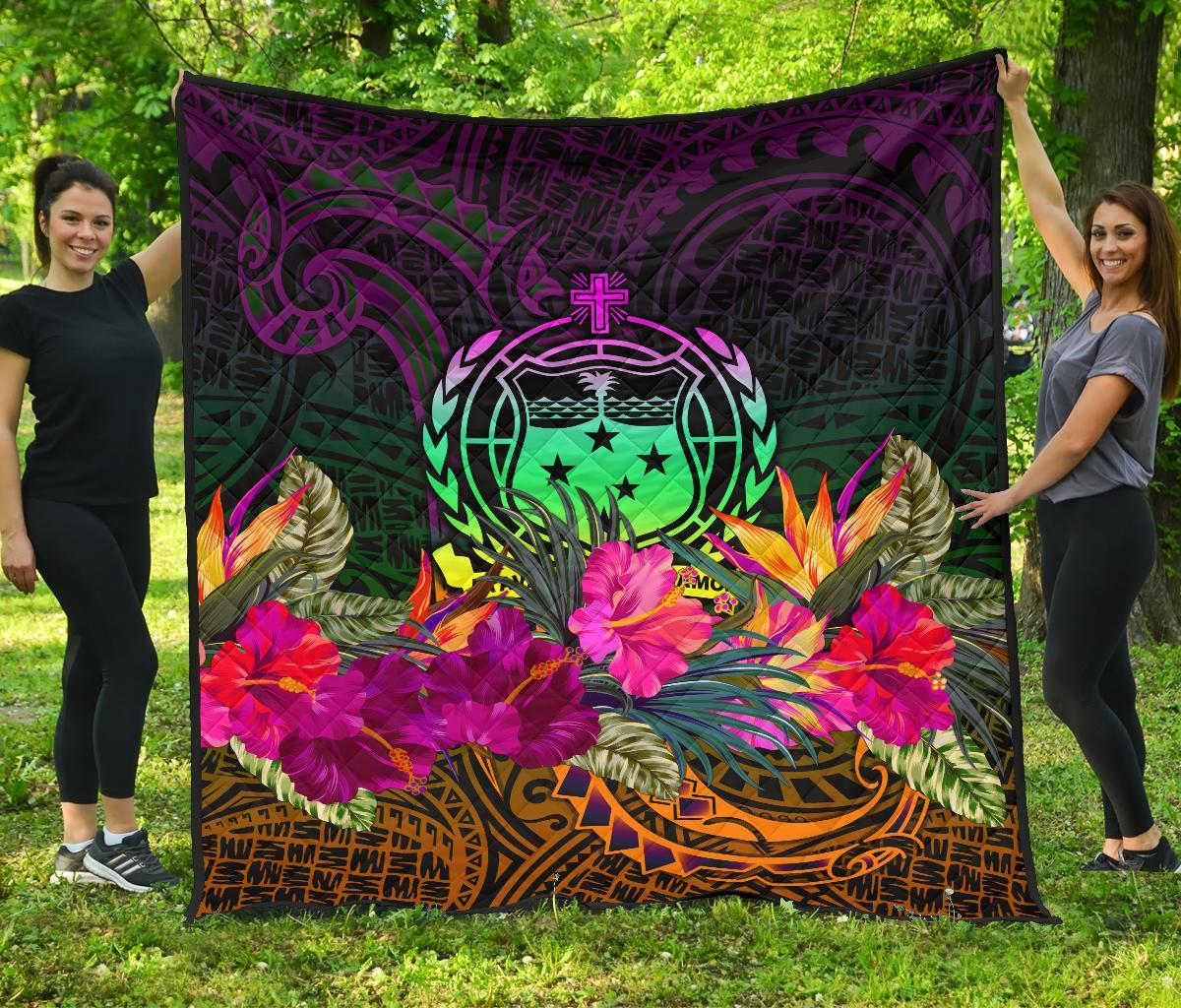 Samoa Premium Quilt - Summer Hibiscus - Polynesian Pride