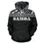 Samoa All Over Hoodie Polynesian Black Version - Polynesian Pride