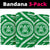 Hawaiian Turtle Map Green Bandana 3 - Pack - Polynesian Pride