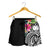 Polynesian Samoa Women's Shorts - Summer Plumeria (Black) - Polynesian Pride