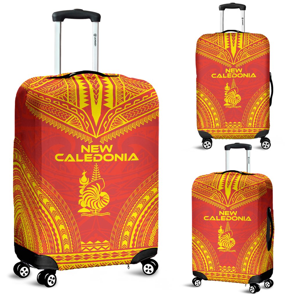 New Caledonia Flag Polynesian Chief Luggage Cover Red - Polynesian Pride