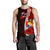 Tonga Polynesian Men's Tank Top - Coat Of Arm With Hibiscus - Polynesian Pride