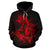 American Samoa Polynesian Hoodie Eagle Coat of rms Red - Polynesian Pride