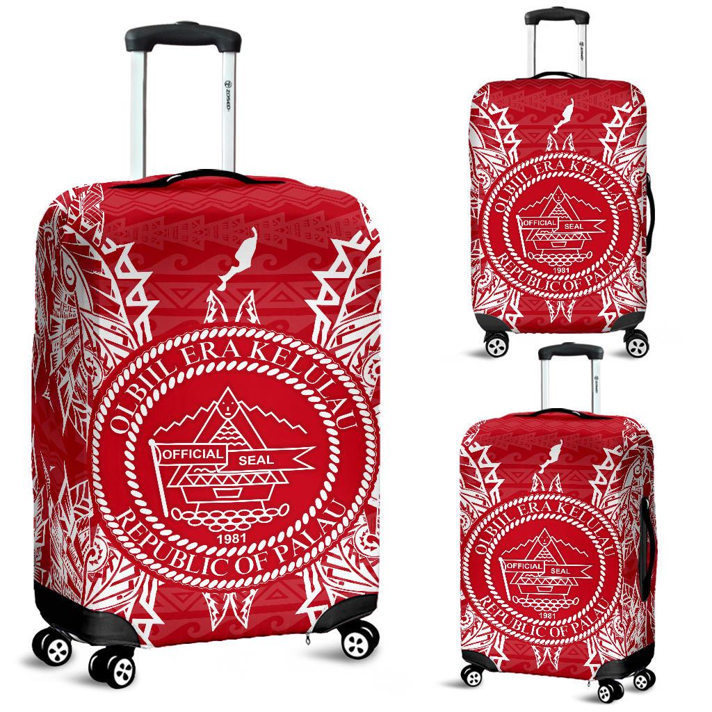 Palau Polynesian Luggage Covers Map Red White Red - Polynesian Pride