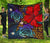 Hawaii Lauhala Hibiscus Polynesian Tropical Blue Premium Quilt - Wake Style - AH Blue - Polynesian Pride