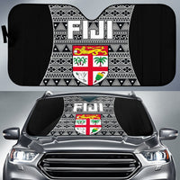 Fiji Auto Sun Shades - Tapa Pattern Sport Style Auto Sun Shade Universal Fit Black - Polynesian Pride
