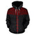 Kosrae All Over Zip up Hoodie Red Neck Style - Polynesian Pride