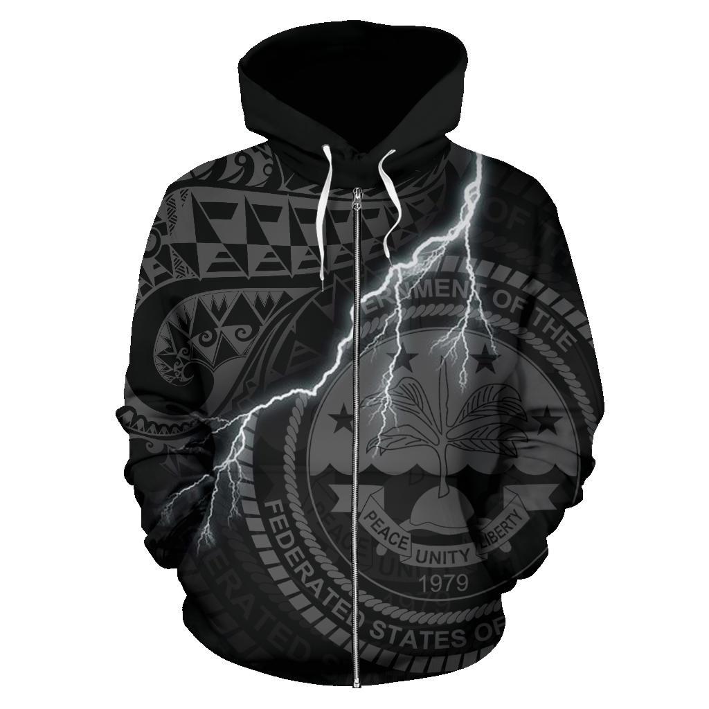Federated States of Micronesian Zip up Hoodie Lighting Thunder - Polynesian Pride