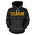 Guam Polynesian Hoodie Guaman Latte Stone Pattern Black - Polynesian Pride