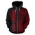 American Samoa Polynesian Custom Zip up Hoodie Coconut Red - Polynesian Pride