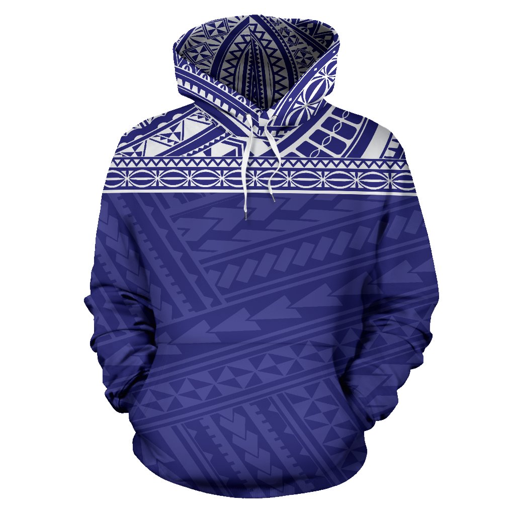 Poly All Over Hoodie Polynesian Blue Version - Polynesian Pride