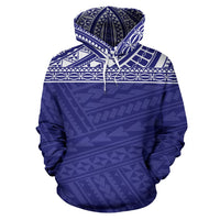Poly All Over Hoodie Polynesian Blue Version - Polynesian Pride