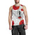 Anzac Maori Men Tank Top Silver Fern Lest For Get White - Polynesian Pride