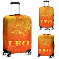 Sun In Leo Zodiac Luggage Covers Polynesian Tattoo Simple - Orange Orange - Polynesian Pride