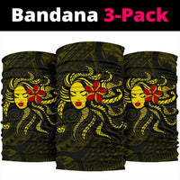 Hula Girl Polynesian Bandana 3 - Pack - Yellow - AH - Polynesian Pride