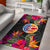 French Polynesia Area Rugs Hibiscus polynesian pattern Black - Polynesian Pride