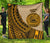 American Samoa Premium Quilt - Polynesian Wild Style Gold - Polynesian Pride