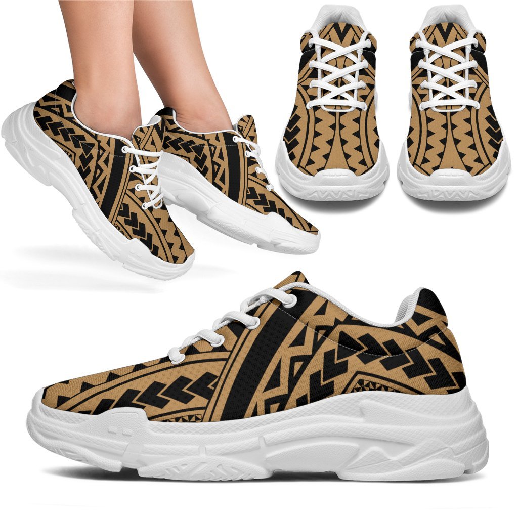 Polynesian Tradition Gold Chunky Sneakers - Polynesian Pride