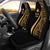 Marshall Islands Car Seat Covers - Gold Polynesian Tentacle Tribal Pattern Universal Fit Gold - Polynesian Pride