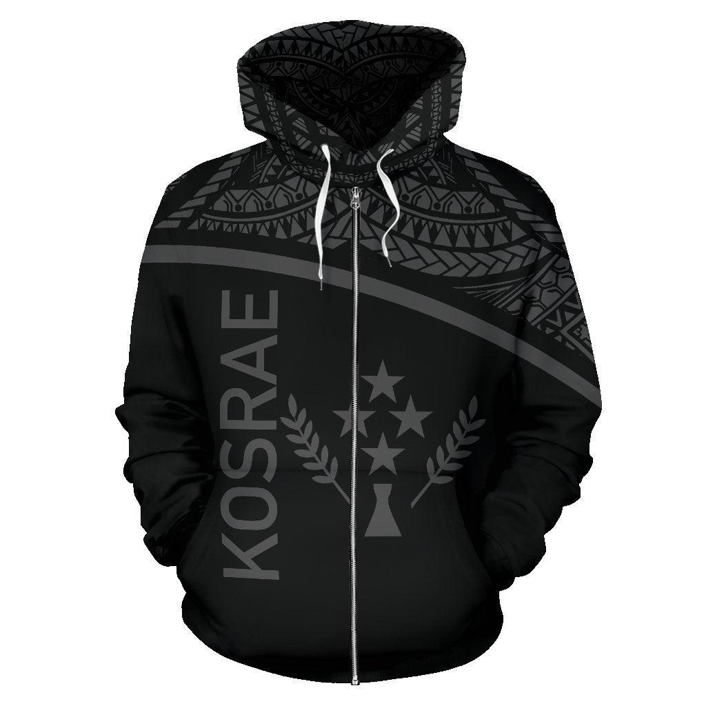 Kosrae All Over Zip up Hoodie Micronesia Curve Style - Polynesian Pride