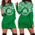 Norfolk Island Women Hoodie Dress - Norfolk Island Coat Of Arms Polynesian Flag Color Green - Polynesian Pride