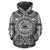 American Samoa ll Over Hoodie merican Samoa Coat of rms Polynesian White Black Unisex Black - Polynesian Pride