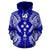 Kosrae Polynesian All Over Zip up Hoodie Map Blue - Polynesian Pride