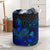 Fiji Laundry Basket - Polynesian Turtle Hibiscus Blue Laundry Basket One Size Blue - Polynesian Pride