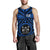 Fiji Men's Tank Top - Fiji Seal With Polynesian Tattoo Style (Blue) - Polynesian Pride