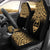 Guam Custom Personalised Car Seat Covers - Guam Coat Of Arms Polynesian Tattoo Fog Gold Universal Fit Gold - Polynesian Pride