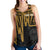 Tahiti Personalised Women's Racerback Tank - Tahiti Seal In Heartbeat Patterns Style (Gold) - Polynesian Pride