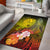 Tahiti Area Rug - Humpback Whale with Tropical Flowers (Yellow) Yellow - Polynesian Pride