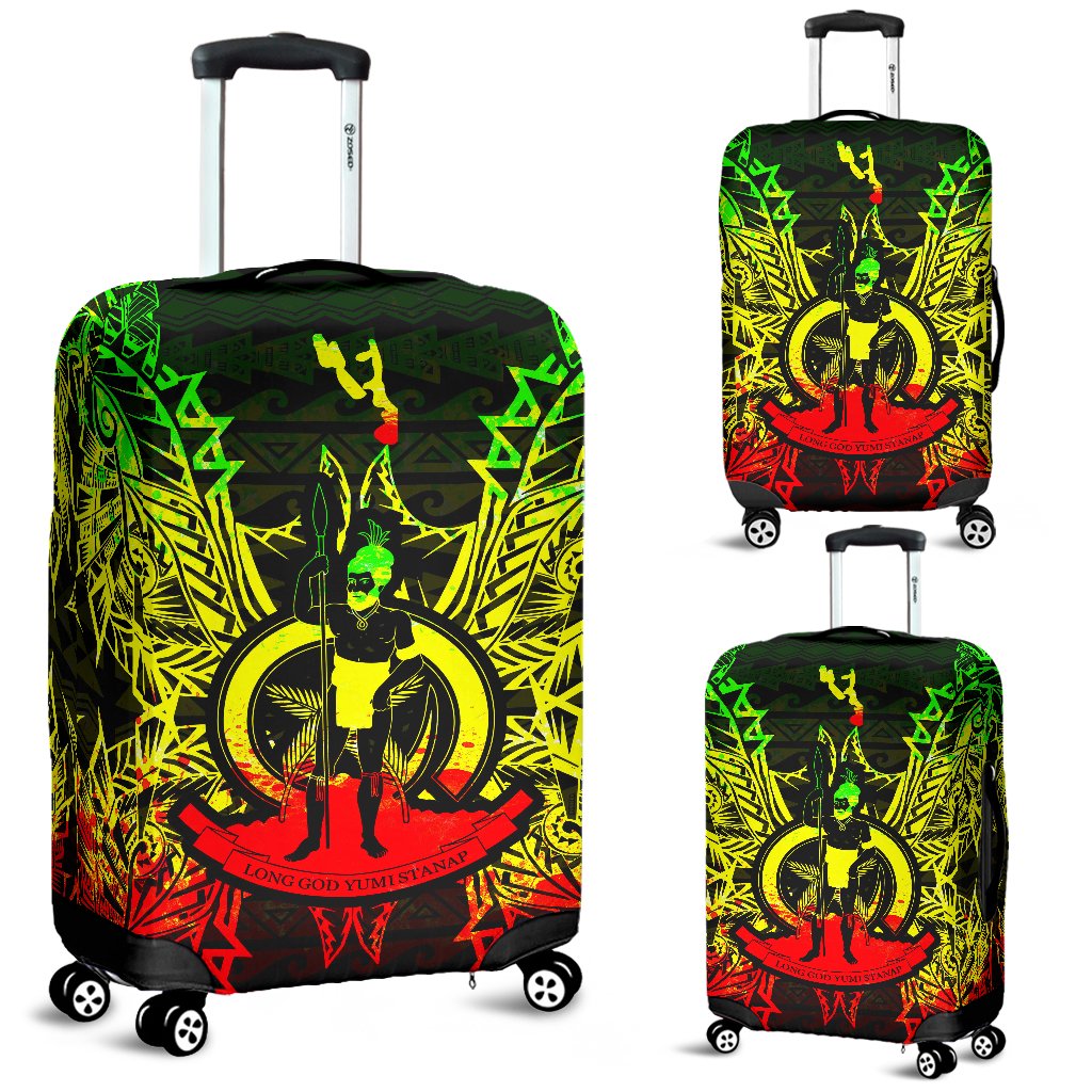 Vanuatu Polynesian Luggage Covers Map Reggae Reggae - Polynesian Pride