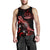 Vanuatu Men Tank Top - Turtle With Blooming Hibiscus Red - Polynesian Pride