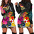 Tonga Women's Hoodie Dress - Polynesian Hibiscus Pattern Black - Polynesian Pride