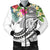 Polynesian American Samoa Men's Bomber Jacket - Summer Plumeria (White) White - Polynesian Pride