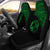 Tonga Car Seat Covers - Tonga Coat Of Arms Polynesian Tattoo Green Curve Universal Fit Green - Polynesian Pride