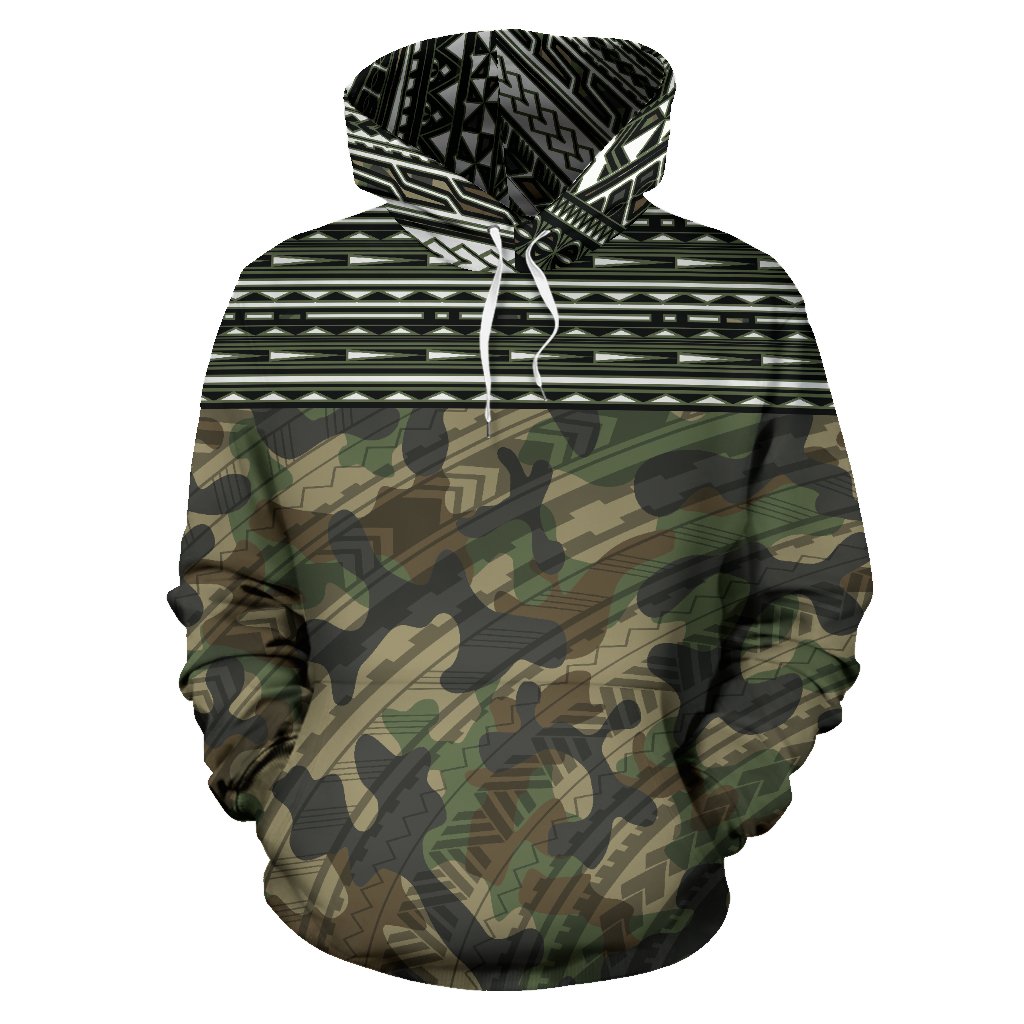 Poly All Over Hoodie Polynesian Army - Polynesian Pride