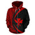 Kanaka Hawaii Map Red Polynesian Zip up Hoodie Circle Style - Polynesian Pride