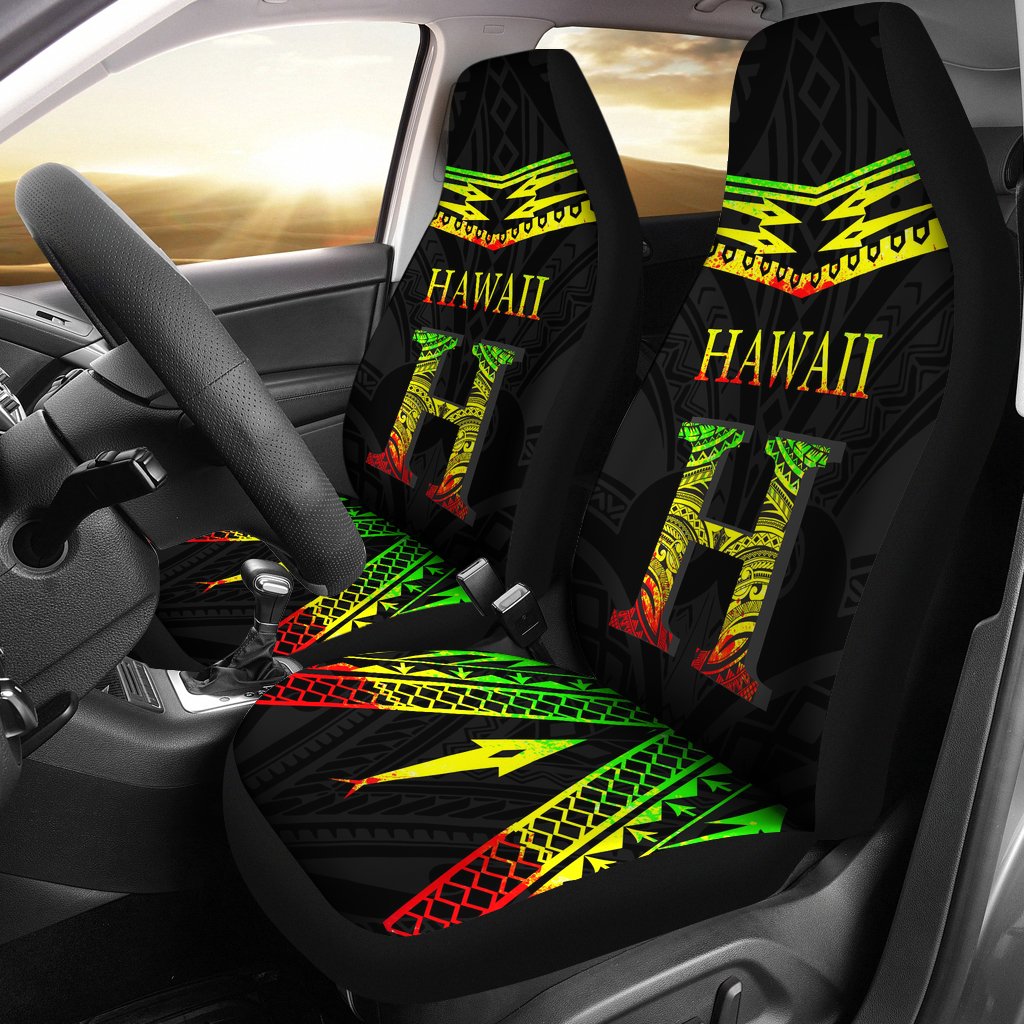 Hawaii Polynesia Car Seat Covers - Hawaii Tribal Style Universal Fit Reggae - Polynesian Pride