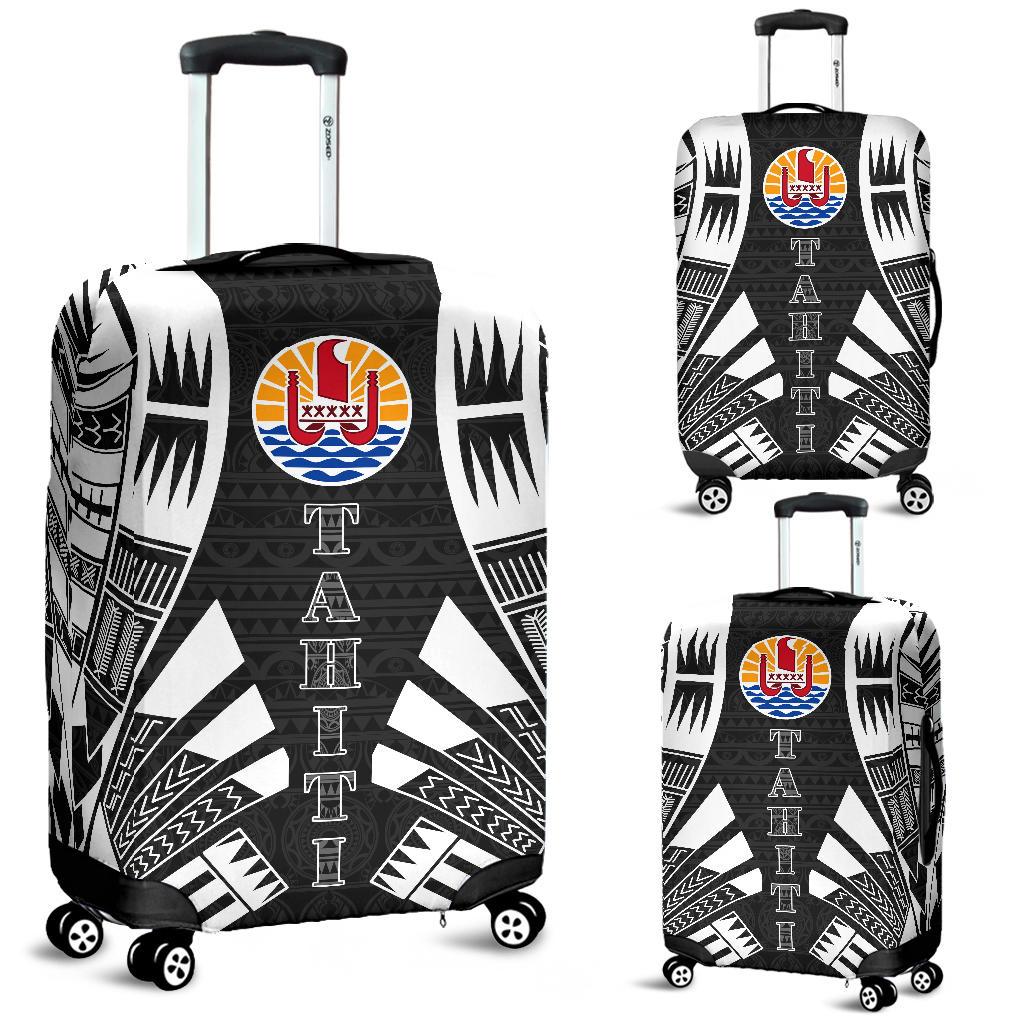 Tahiti Luggage Cover - Polynesian Tattoo Black Black - Polynesian Pride