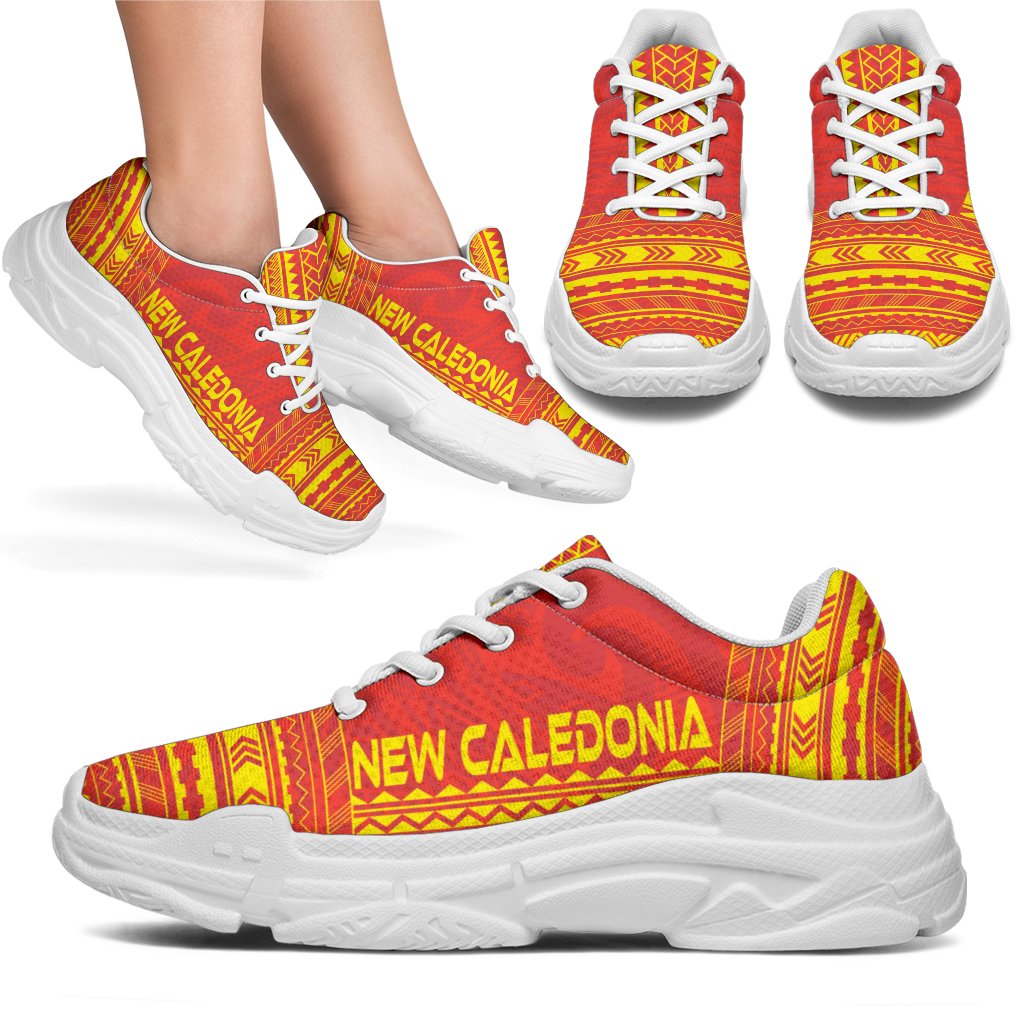 New Caledonia Chunky Sneakers - Polynesian Chief Flag Version - Polynesian Pride