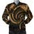 New Zealand Maori Mangopare Men Bomber Jacket Polynesian - Gold Gold - Polynesian Pride