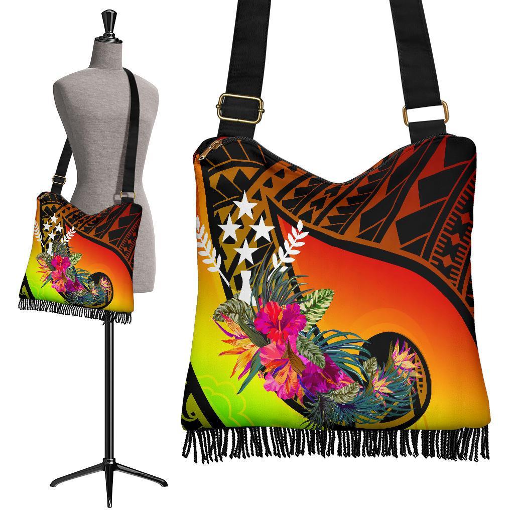 Kosrae Boho Handbag - Polynesian Hook And Hibiscus (Raggae) - Polynesian Pride