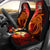 Fiji Car Seat Covers - Tribal Tuna Fish Universal Fit Orange - Polynesian Pride