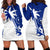 Chuuk Hoodie Dress - Chuuk Flag Coconut Tree K4 Black - Polynesian Pride