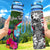 Guam Custom Personalised Hydro Tracking Bottle - Turtle Plumeria Banana Leaf Hydro Tracking Bottle 32oz Large Black - Polynesian Pride